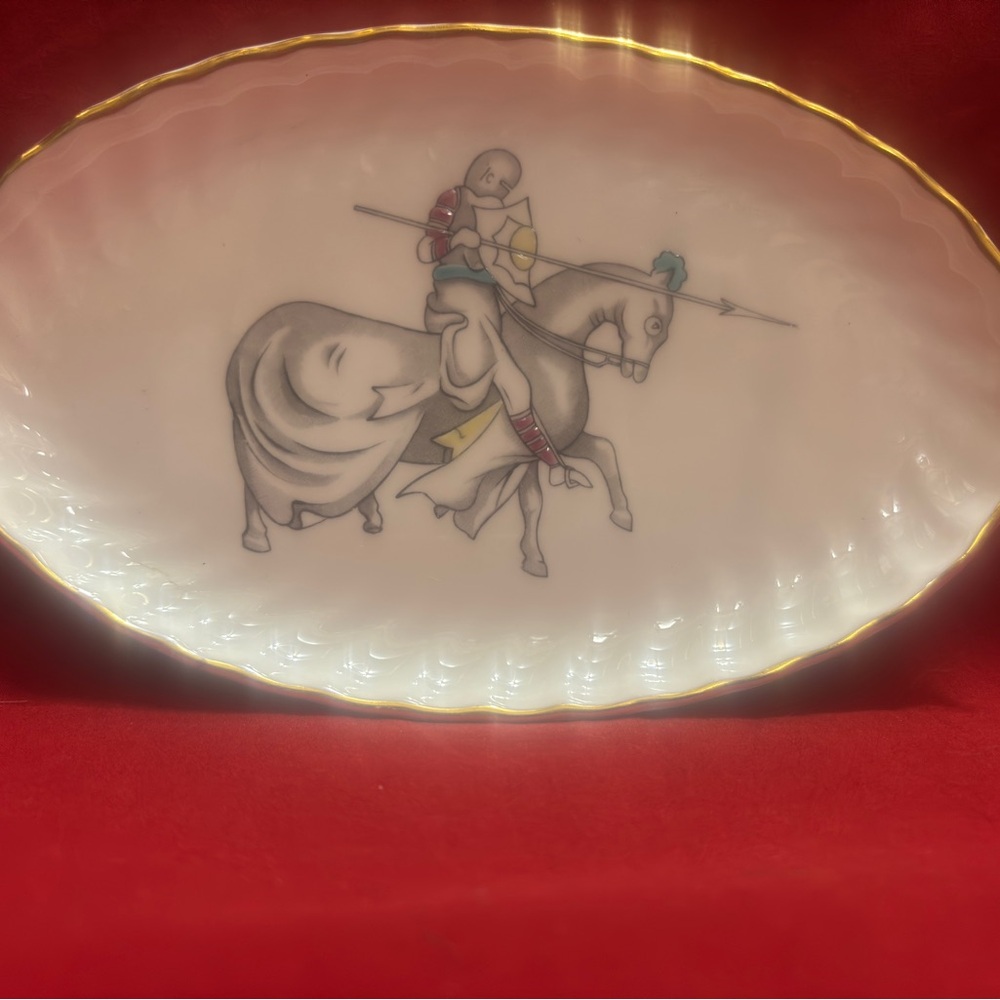 Vintage Minton bone china Plate with Knight Design
